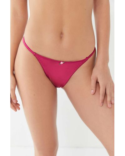 Out From Under One And Only Satin String Bikini - Pink