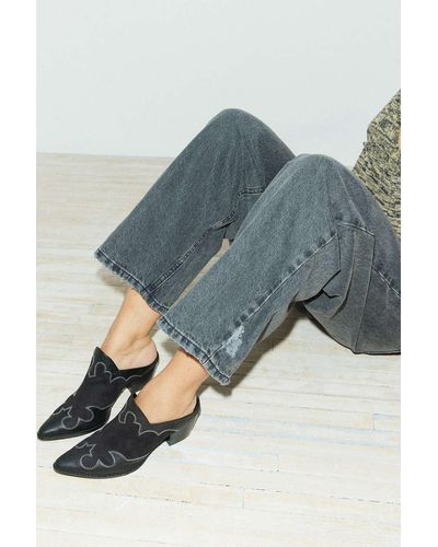 Matisse Footwear Jordie Western Mule In Black,at Urban Outfitters - Blue