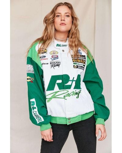 Urban Renewal Vintage Rl Racing Nascar Jacket - Green