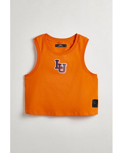 Urban Outfitters Lincoln University Uo Exclusive Cropped Muscle Tee - Orange