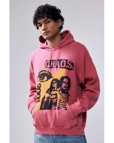 Urban Outfitters Uo Red Chaos Hoodie