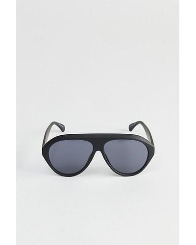 Urban Outfitters Jacob Plastic Aviator Sunglasses - Blue