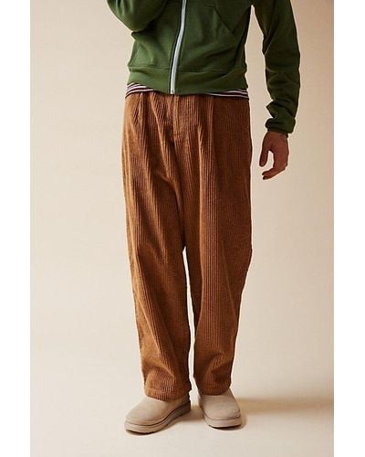 Urban Outfitters Uo Baggy Corduroy Relaxed Beach Pant - Brown