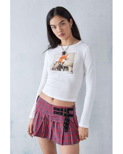 Urban Outfitters Uo Museum Of Youth Culture Punk Long-sleeved Baby T-shirt - White