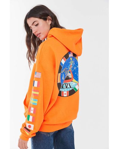 Urban Outfitters Nasa Astronaut Group 16 Hoodie Sweatshirt - Orange