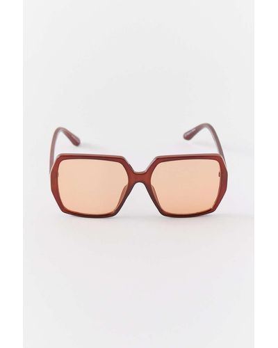 Urban Outfitters Iris Oversized Square Sunglasses - Brown