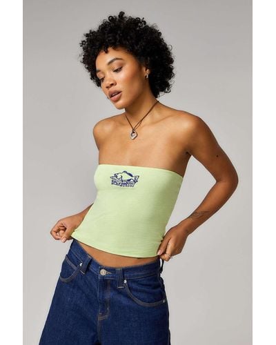 Urban Outfitters Uo Bon Appetit Embroidered Bandeau - Green