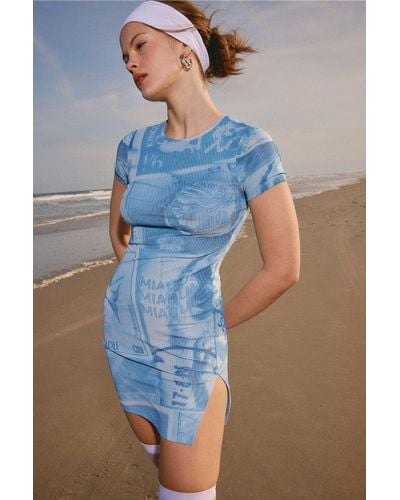Miaou Uo Exclusive Billie Mini Dress - Blue