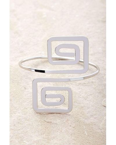 Silence + Noise Silence + Noise Square Spiral Arm Bangle - Natural