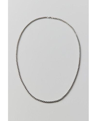 Urban Outfitters Box Chain 28" Necklace - White