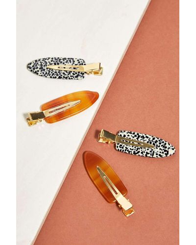 Urban Outfitters Haarklammer-set in bernsteinfarben und schwarzweiß - Orange