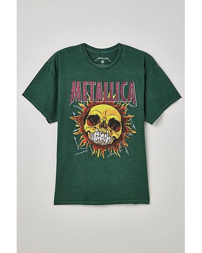Urban Outfitters Metallica Skull Sun Tee - Green