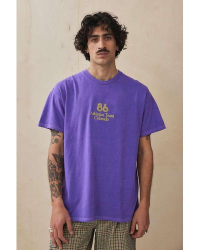 Urban Outfitters Uo Purple 86 Embroidered T-shirt