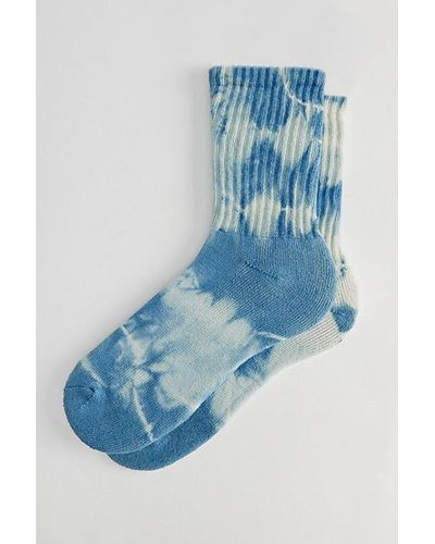 American Trench Dyed Retro Crew Sock - Blue