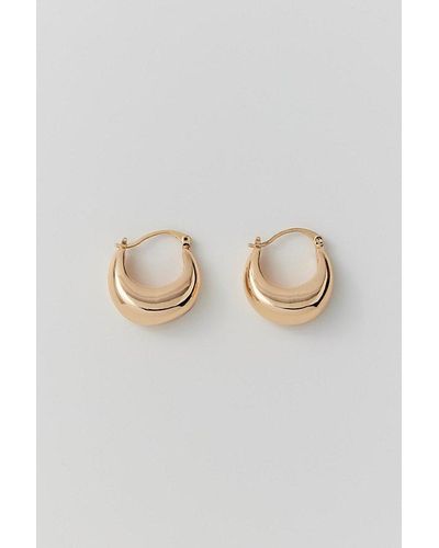 Urban Outfitters Chubby Tapered Hoop Earring - Metallic