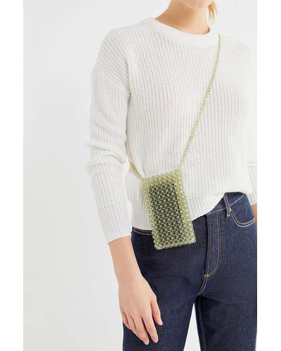 Urban Outfitters Beaded Phone Bag - Green