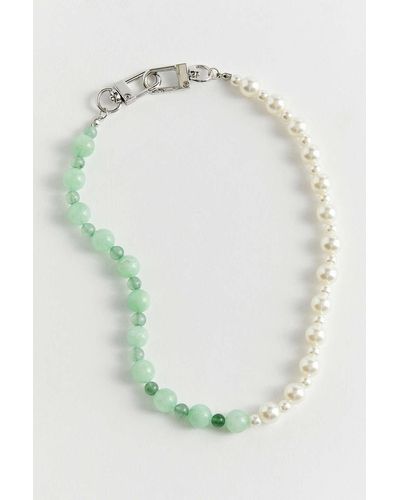 Urban Outfitters Pearl & Genuine Stone Necklace - Multicolor