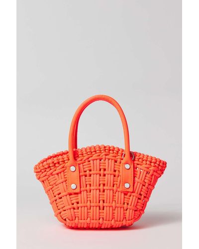 Urban Outfitters Uo Woven Fan Tote Bag - Red