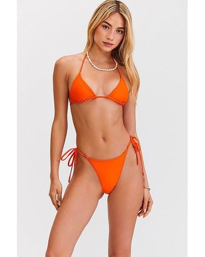 Sunkissed Le Triangle String Bikini Top - Orange