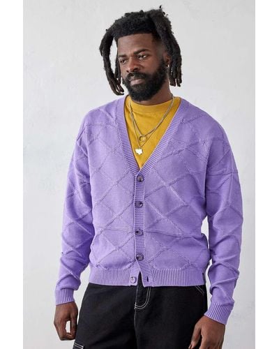 Santa Cruz Uo Exclusive Jammer Knitted Cardigan - Purple