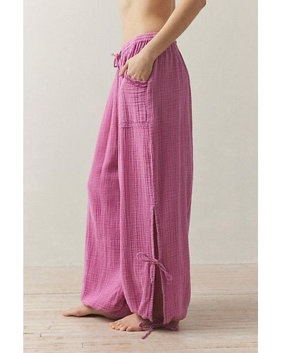 Out From Under Mila Gauze Jogger Pant - Pink