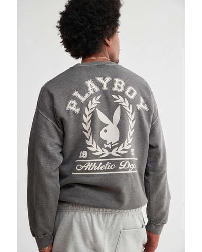 Urban Outfitters Playboy Vintage Prep Crew Neck Sweatshirt - Black