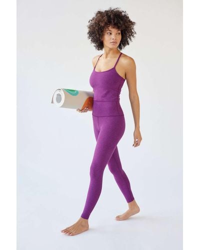 Buy Beyond Yoga Women's Lattice Trim Long Legging, Venetian Purple, XX-Small  at