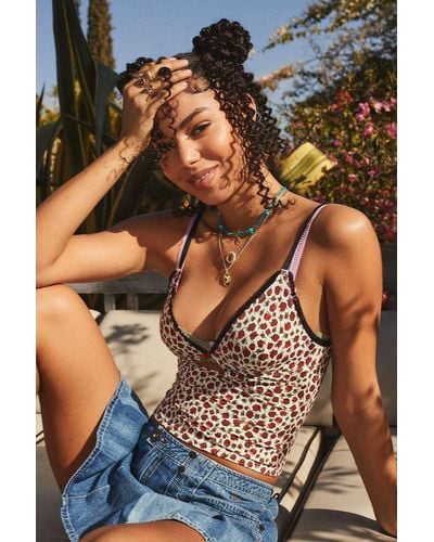 Out From Under Je T'aime Stretch Cami Top S At Urban Outfitters - Multicolour