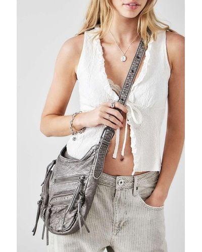 BDG Faux Leather Utility Slouch Bag - White
