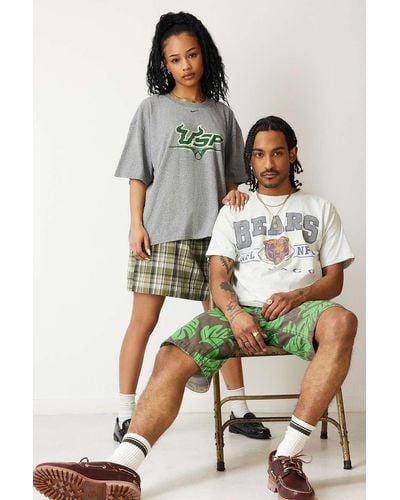 Urban Renewal Remade From Vintage Cropped Light Graphic T-shirt - Green