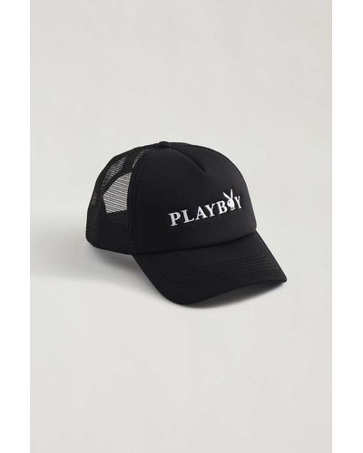 Urban Outfitters Playboy Logo Trucker Hat - Black