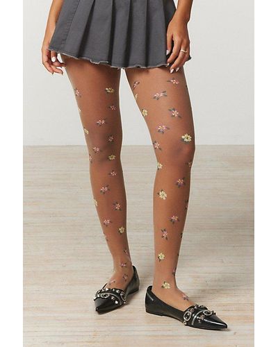 Urban Outfitters Uo Mini Icon Sheer Tights - Black