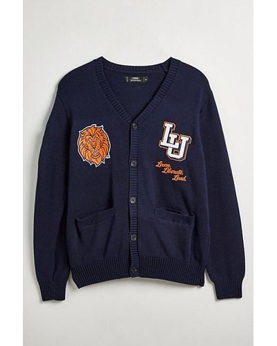 Urban Outfitters Lincoln University Uo Exclusive Varsity Cardigan - Blue