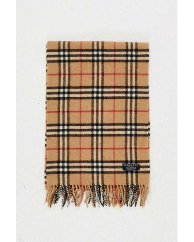 Urban Renewal One-of-a-kind Burberry Plaid Scarf - Natural