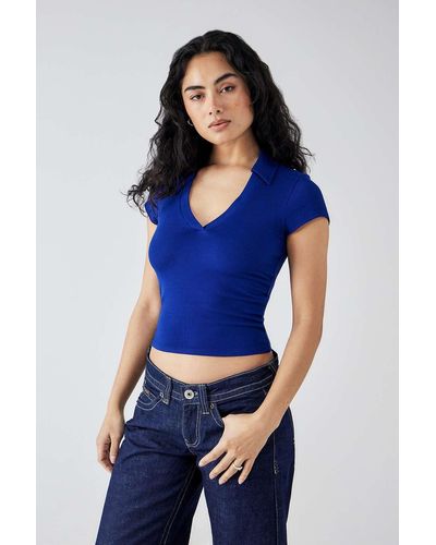 Urban Outfitters Uo Polo Shirt - Blue