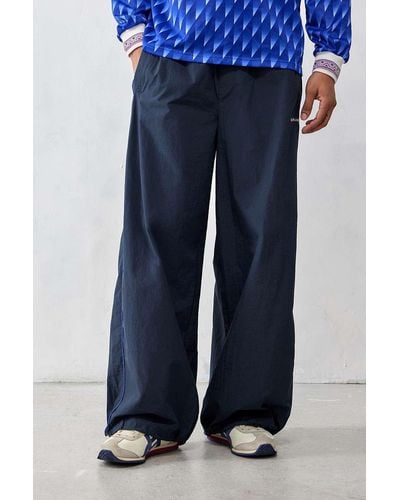 iets frans... Navy Baggy Track Trousers - Blue