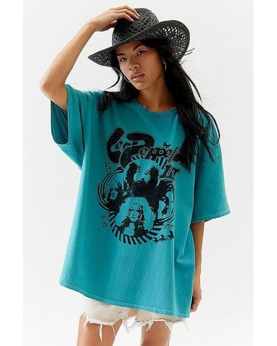 Urban Outfitters Led Zeppelin T-Shirt Dress - Blue