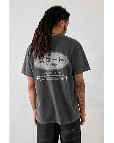 Urban Outfitters Uo Washed Suketo Tee - Black