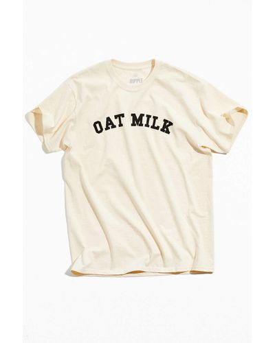 Urban Outfitters Oat Milk Tee In Cream,at - Natural