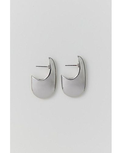 Urban Outfitters Chunky Oblong Hoop Earring - Blue
