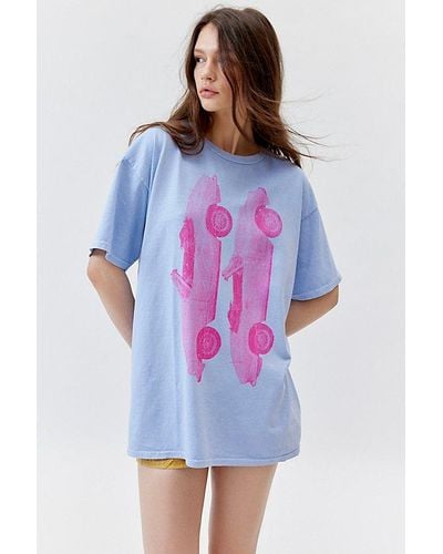 Urban Outfitters Photoreal Car T-Shirt Dress - Purple