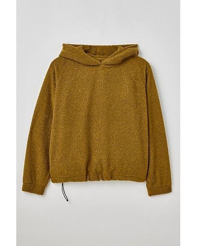 Standard Cloth Free Throw Pile Fleece Hoodie Sweatshirt - Natural