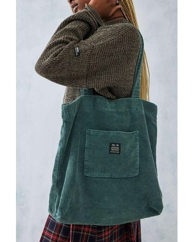 Urban Outfitters Uo Oversized Corduroy Pocket Tote Bag - Green