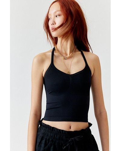 Out From Under Clara Seamless Contour Halter Top - Black