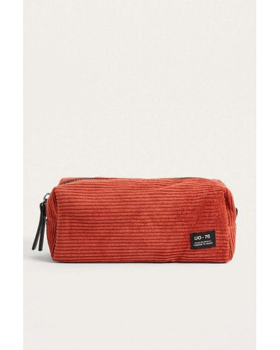 Urban Outfitters Uo Corduroy Pencil Case - Red