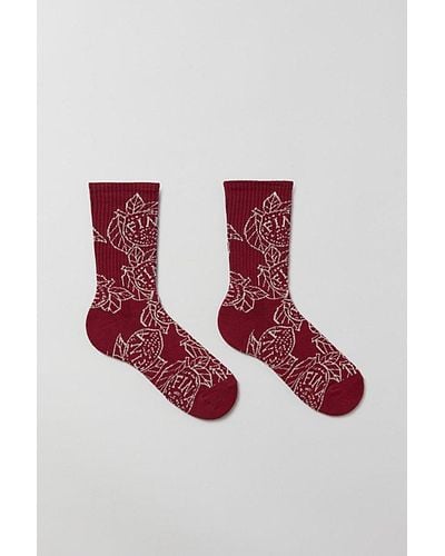 Urban Outfitters Crush Crew Sock - Red