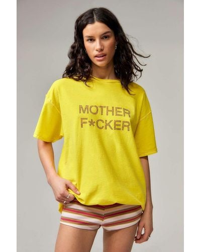 Urban Outfitters Uo Mother F*cker Dad T-shirt - Yellow
