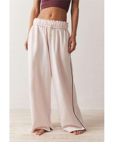 Out From Under Hoxton Piped Joggers - Pink