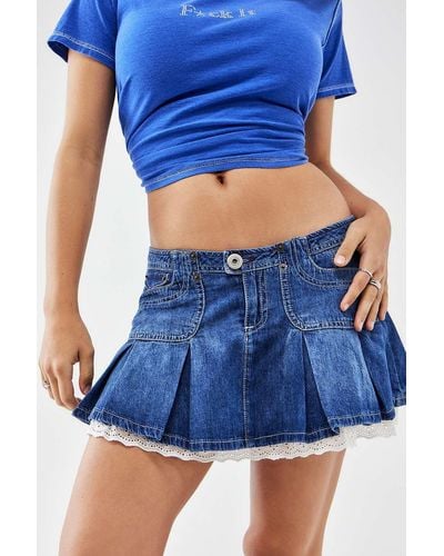 BDG Ruby Denim Mini Skirt - Blue