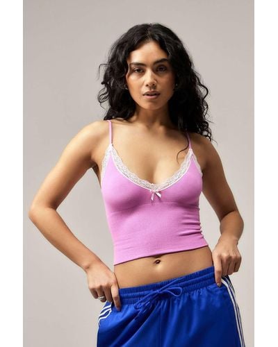 Urban Outfitters Uo Ren Lace Cami - Purple